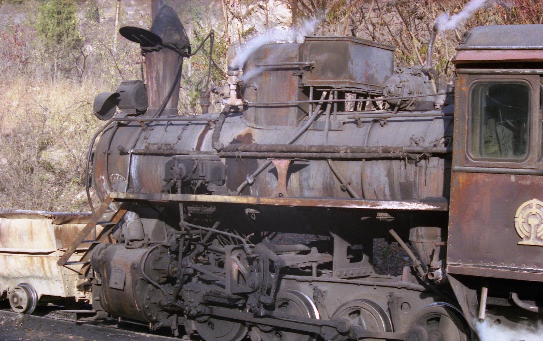 Locomotive on the narrow guage Dahuichang Limestone Railway near Beijing