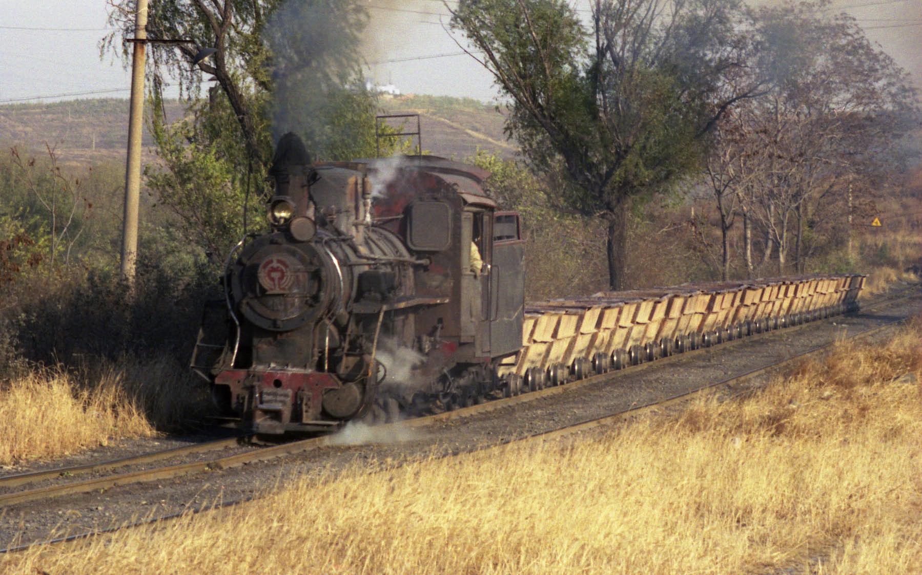 Locomotive on the narrow guage Dahuichang Limestone Railway near Beijing